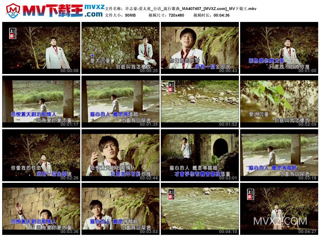 许志豪-爱太重_台语_流行歌曲_MA407457